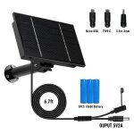 Panneau solaire 3 en 1 4w dc / micro usb / sortie vopec 5v, cellules solaires charge, batterie 18650 ...