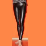 Pantalon en faux cuir taille haute, slim, extensible, a la mode corenne, pour printemps et automne