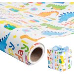 Papier cadeau anniversaire, rouleau de papier d'emballage cadeau, 43cm * 300cm, impression colore pour ...