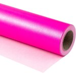 Papier d'emballage mat rose vif - mini rouleau - papier lustre nacr� de couleur unie parfait pour mariage, ...