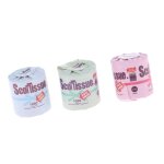 Papier hyginique en papier, lot de 3 pices, mini dcoration de salle de bain pour maison de poupe ...