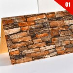 Papier peint auto - adh�sif 3d imperm�able en continu, 70x77cm, autocollants muraux en brique, pour salon, ...