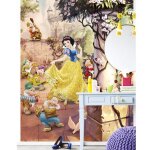 Papier peint blanche neige & les 7 nains 184x254 cm - enfants