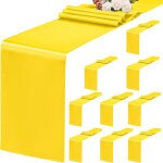 Paquet de 10 chemins de table jaunes, chemins de table en satin, chemins de table en soie 30x 183cm pour ...