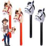 Paquet de 4 bâtons de cheval gonflables, bâton de poney gonflable de 37 pouces, décorations d'anniversaire ... Paquet de 4 bâtons de cheval gonflables, bâton de poney gonflable de 37 pouces, décorations d'anniversaire ...
