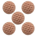 Paquet 5 perles colores au crochet pour l'artisanat, attache - sucette, pendentifs, dcorations, porte ...