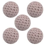 Paquet 5 perles colores au crochet pour l'artisanat, attache - sucette, pendentifs, dcorations, porte ...