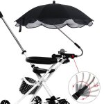 Parasol bb pour poussettes et landaus - rglable, pliable, diamtre 65 cm, construction en acier et ...