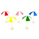 Parasol de plage miniature pour maison de poupe, 2 pices, mini scnes colores, dcoration, accessoires ...