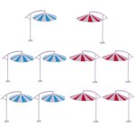 Parasol suspendu en plastique, modle miniature pour la dcoration du paysage, train, 10 pices