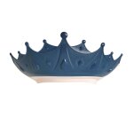 Pare - baignoire pour enfants, couronne - bleu