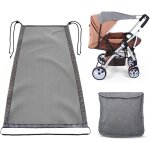Pare - soleil bidirectionnel pour poussette (gris), universel avec housse de protection uv, imperm�able ...