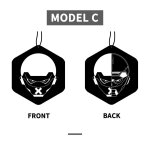 Parfum suspendu pour voiture, dsodorisant d'air, style cyberpunk, ornement en papier suspendu, accessoires ...