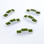 Parterres de fleurs pour train de rue et de chemin de fer, accessoires de construction, n 1:150, 5 pi�ces ...