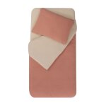 Parure housse de couette + taie d'oreiller 100x140cm / 40x60 cm terracotta / cailloux - domiva Parure housse de couette + taie d'oreiller 100x140cm / 40x60 cm terracotta / cailloux - domiva