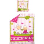 Parure de lit avec couverture et oreiller pour poup�e - heless 4000 - rose - b�b� - 3 ans