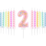Pastel macaron 2e jeu de bougies d'anniversaire, décorations de 2e anniversaire pour filles, numéro 2 ... Pastel macaron 2e jeu de bougies d'anniversaire, décorations de 2e anniversaire pour filles, numéro 2 ...