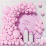 Pastel pink balloons, 130 pieces garland balloons pink macaroon arch kit, 5 / 10 / 12 / 18 inch balloon ...