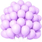 Pastel purple balloons, 100 pieces 12 inch macaroons, latex for girls women birthday wedding engagement ...