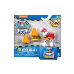 Pat patrouille ultimate rescue construction : marcus le pompier sac a dos transformable + 2 plots - figurine ...