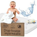 Pata - bisoo drap housse cododo 50x90 impermeable - drap housse berceau alese protege matelas bebe compatible ...
