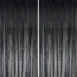 Patb - lot de 2 rideaux a lamelles noirs pailletés - décoration d'anniversaire pour le nouvel an 2024 ... Patb - lot de 2 rideaux a lamelles noirs pailletés - décoration d'anniversaire pour le nouvel an 2024 ...