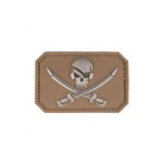 Patch 3d pvc squelette et sabre coyote - miltec