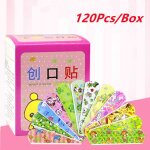 Patch m�dical dessin anim�, 120 pi�ces, bandages adh�sifs imperm�ables, anti - poussi�re, premiers soins ...