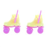 Patins a roulettes pour enfants, 1 paire / 2 pices, chaussures de poupe fantaisie, jouets pour filles, ...