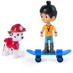 Paw patrol , coffret de figurines marshall & daring danny x avec skateboard, jouets pour gar�ons et filles ...
