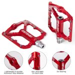 Pédales de vélo en alliage d'aluminium, plate - forme plate de vélo, pédales de vélo de montagne Pédales de vélo en alliage d'aluminium, plate - forme plate de vélo, pédales de vélo de montagne