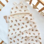 Peignoir de bain a capuche en coton pour bbs, serviette de plage everak pour enfants, couverture ronde ...