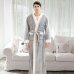 Peignoirs de bain en velours optique pour couples, pyjamas pour hommes et femmes, longs lieux chauds ... Peignoirs de bain en velours optique pour couples, pyjamas pour hommes et femmes, longs lieux chauds ...