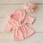 Peignoir avec ceinture et serviette de bain pour bb fille, vtements pour nouveau - n, accessoires ...