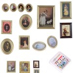 Peinture a l'huile murale pour maison de poup�e 1:12, photos a l'�chelle 1 / 12