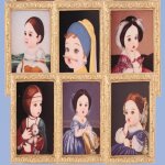Peinture a l'huile murale avec photos a l'chelle 1 / 12, tableau miniature pour maison de poupe 1:12 ...