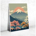 Peinture au numero 30x40cm mont fuji