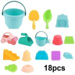 Pelle seau en plastique pour enfants, 18 ou 25 pi�ces, moule de ch�teau, jouet d'eau de sable pour la ...