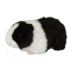 Peluche 18 cm - cochon d'inde noir - living nature