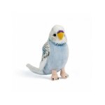 Peluche 20 cm perruche bleue - living nature - peluche licence oiseau