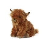 Peluche 26cm vache highland avec son