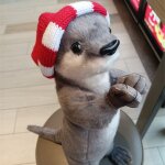 Peluche animal bnissante, panda roux, kangourou, loutre de mer, poupe de chiffon, cadeau loutre (le ...