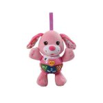 Peluche bebe lumineuse et musicale chant toutou rose - 4 chansons, 15 melodies - jouet d eveil a accrocher ...