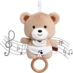 Peluche bb ours, doudou avec musique douce, jouets musicaux pour garons et filles, pour poussettes ...