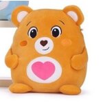 Peluche boule bisounours toubisou - orange - 19 cm