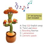 Peluche cactus dancing, jouet electronique tournant, chant, danse, nouveaut drle, musique luminescente, ...