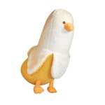 Peluche canard banane 50 cm - coussin doux et calin pour dcorer canap et lit, compagnon de sommeil ...