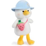 Peluche canard violet (chapeau bleu), poup�e en peluche de 30 cm, oreiller doux et moelleux, canard d'�cole ...