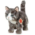 Peluche chat gris debout 20 cm - hermann teddy Peluche chat gris debout 20 cm - hermann teddy