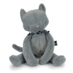 Peluche chat m�lo� bleu gris 37 cm